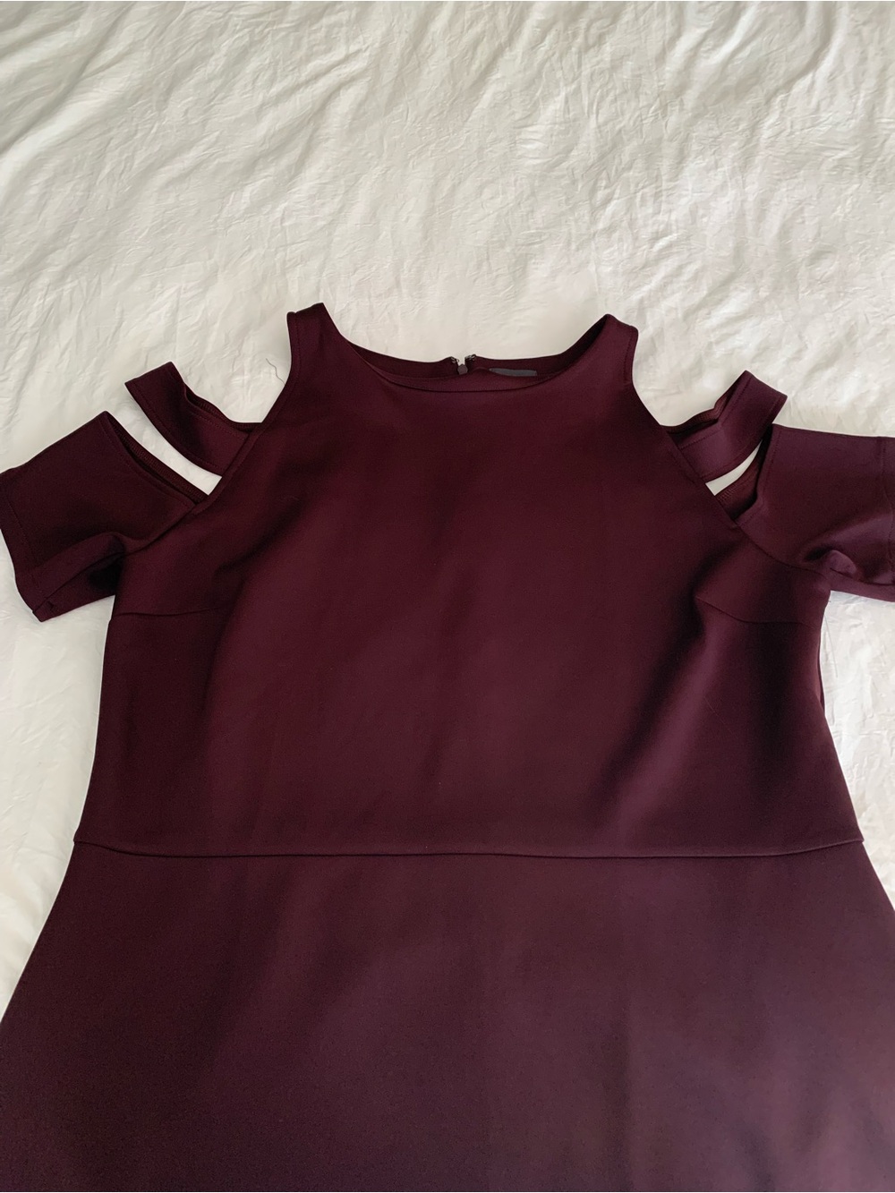 Bold Elements Rum Raisin Cold Shoulder Sheath Dress XL Burgundy New